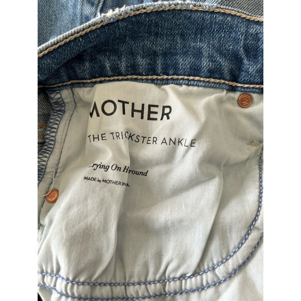 MOTHER Superior The Trickster Ankle Jeans 29 Distressed Straight 90s Grunge Y2K - Picture 8 of 9